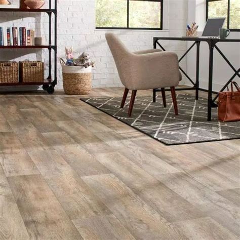 Mohawk Beige And Gray Rustic Oak Residential Vinyl Sheet Sold By 12 Ft