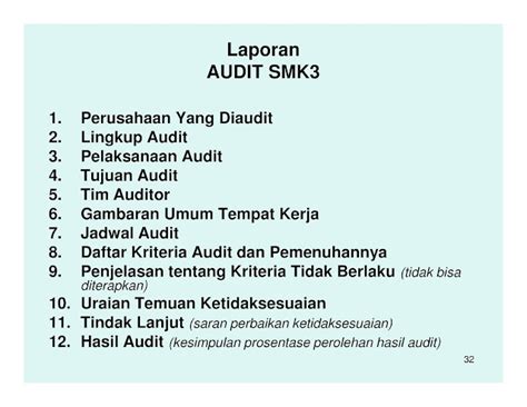 Toak Senpai Contoh Audit Sistem Manajemen K3 Smk3