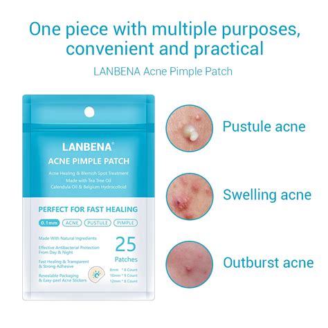 Lanbena Acne Pimple Patch 25pcs Daily Use Invisible Acne Stickers