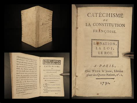 1791 1ed French Constitution Catechism French Revolution France Nyon