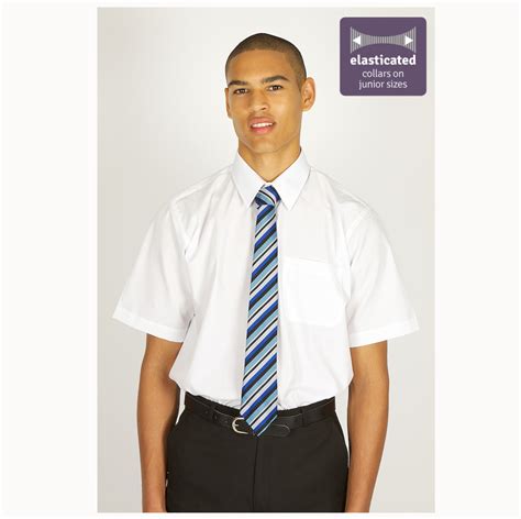 Boys School Shirt Uniform Short Sleeve And Long Sleeve Twin Pack White