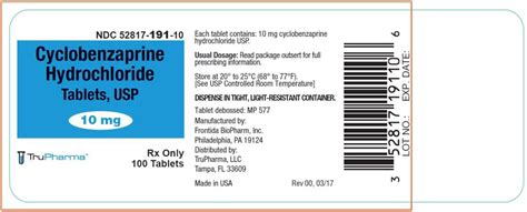 Cyclobenzaprine Hcl 10mg Rx Products
