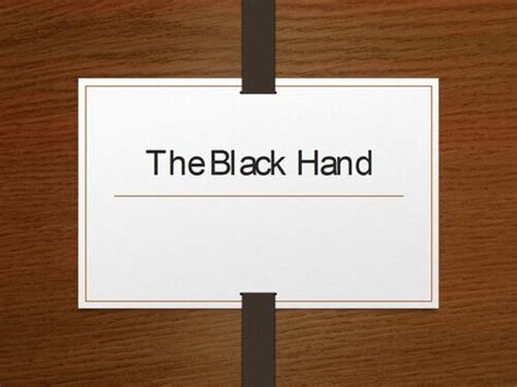 History Of The Black Hand In Lawrence Co Lawrence County Historical