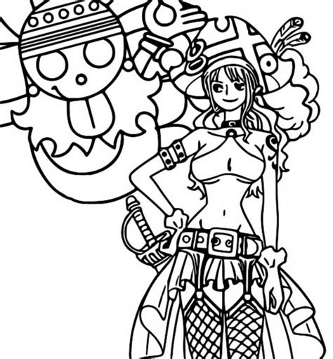 Disegno Da Colorare One Piece Red Nami 7