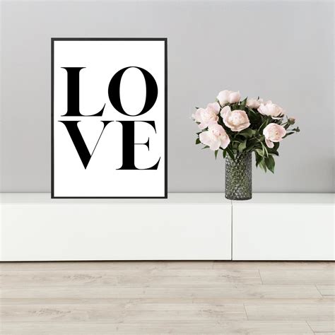 Love Print Love Wall Art Love Wall Decor Love Word Print Etsy Uk