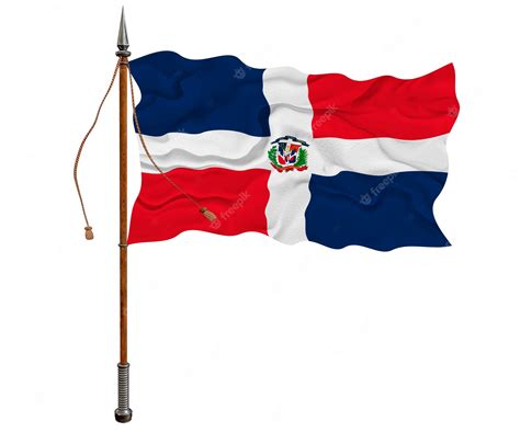 Bandera Nacional De República Dominicana Fondo Con Bandera De República Dominicana Foto Premium