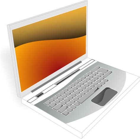 Laptop White Orange Free Images At Vector Clip Art Online