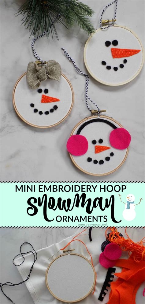 One Savvy Mom ™ Nyc Area Mom Blog Mini Embroidery Hoop Snowman