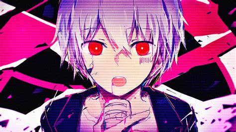 Download 1920x1080 Anime Boy Glitch Red Eyes Face
