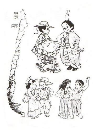 CHILE DIBUJOS BAILES TRADICIONALES