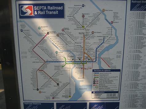 Septa Railroad And Rail Transit Map The Southeastern Pennsyl Flickr