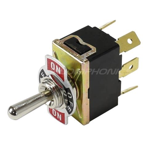 2 Poles 3 Positions Aviation Type Toggle Switch 6 Pins On Off On 250v