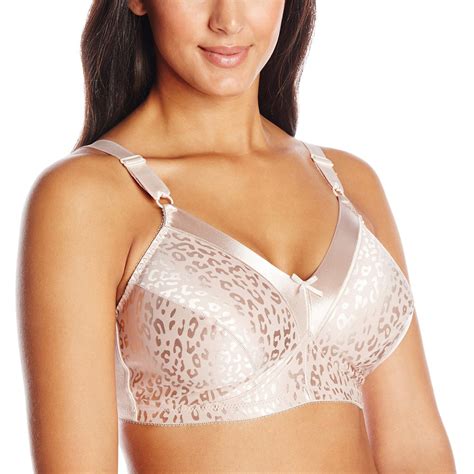 Just My Size Full Figure Satin Comfort Wire Free Bra Style 1960 White