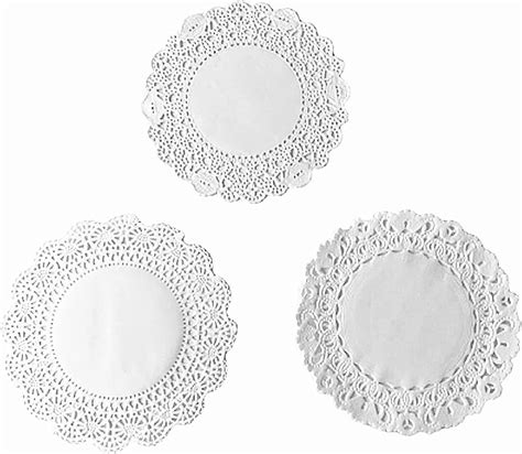 Round Paper Lace Table Doilies 4 Inch White Disposable