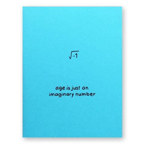 Math Birthday Card Funny Maths Mathematician Age Is Just An Etsy