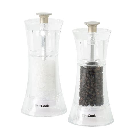 Acrylic Salt And Pepper Mill Set 20cm Salt And Pepper Grinders From