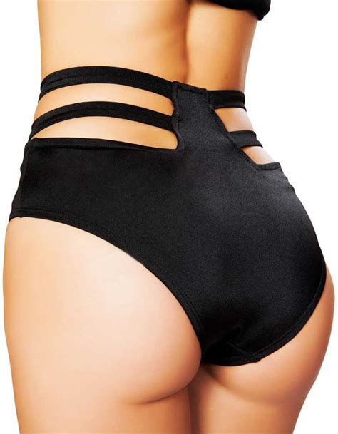 Sexy Solid High Waisted Strapped Women Clubwear Edm Dance Shorts Trim Cheeky Cut Ebay