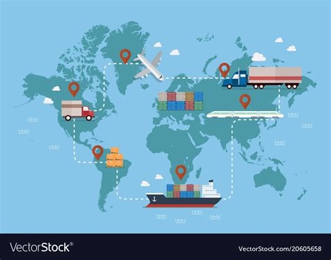 Global Logistics Network Royalty Free Vector Image