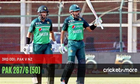 Pakistan Post 287 6 In Third Odi Against New Zealand