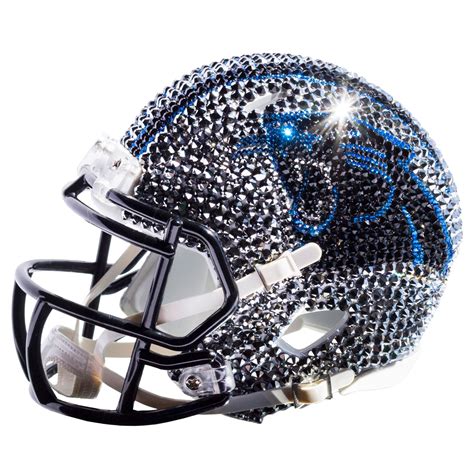 Carolina Panthers Swarovski Crystal Mini Football Helmet