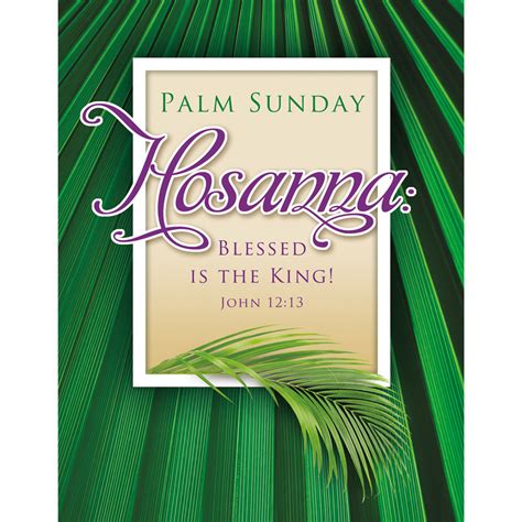 Church Bulletin 17 Palm Sunday Hosanna Pack Of 100