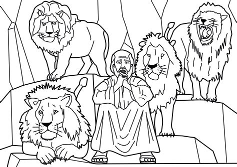 Daniel Daniel And The Lions Bible Coloring Pages Bible Coloring