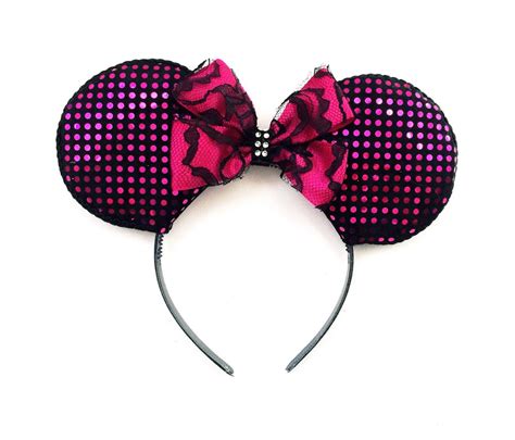 Pink Sparkle Bling Princess Ears Minnie Ears Disney Princess Etsy