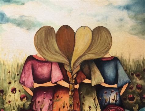 The Four Sisters Best Friendsbridesmaids Present Art Print Etsy