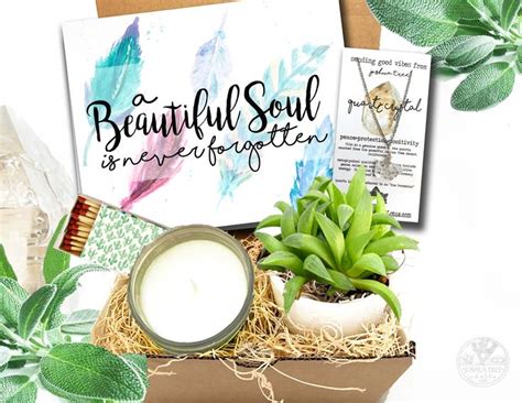 Succulent Sympathy Gift Box A Beautiful Soul Is Never Etsy