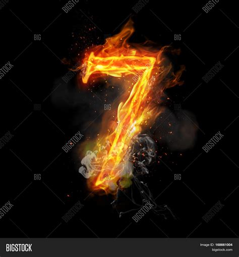 Fire Number 7 Seven Image And Photo Free Trial Bigstock