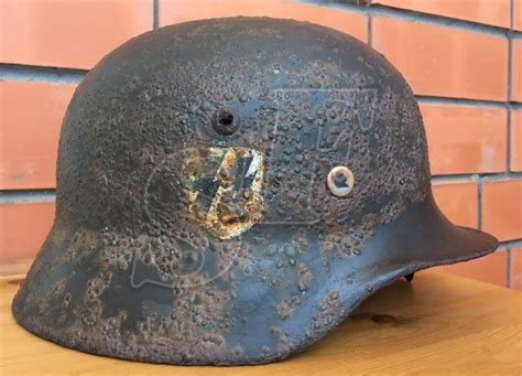 German Helmet M35 Waffen Ss From Karelia Wolrd War 2 Relic