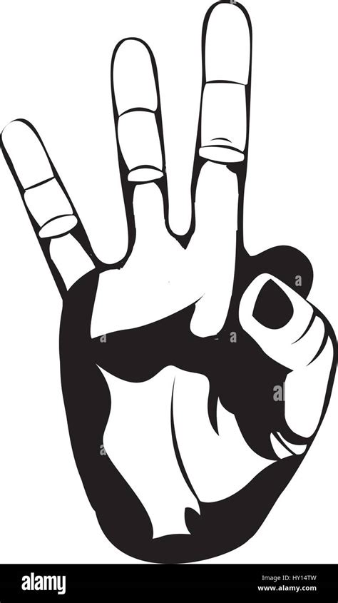 Hand Fingers Silhouette Vector High Resolution Stock Photography And