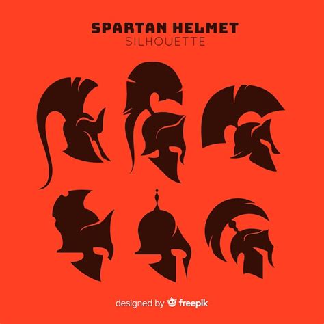 Premium Vector Silhouette Spartan Helmet Collection