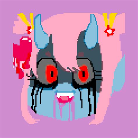 Yandere Demon Girl Pixel Art Demon Girl Pin Teepublic