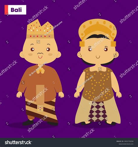 Pakaian Adat Bali Set Of Indonesian Traditional Royalty Free Stock