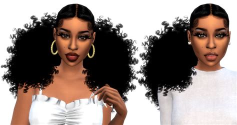 Vonaycury Pony All Ages Sims Curly Hair Sims Hair Curly Hair Styles Slick Hairstyles Black