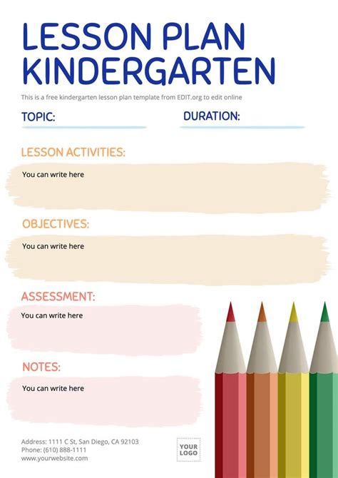Preschool Lesson Plan Template Kindergarten Lesson Plans Template Vrogue