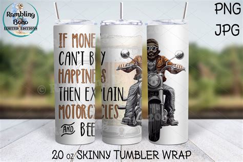 Sarcastic Happiness Motorcycles And Beer Graphic By Ramblingboho