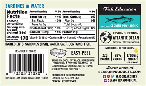 Sardines Season Brand Sustainable Canned Seafood