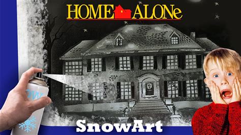 Window Snow Art Home Alone Snow Spray Emiel Schaap Christmas Window