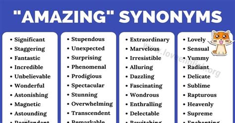 Another Word For Amazing 50 Synonyms For Amazing In English Love