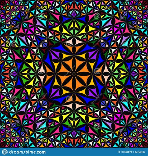 Colorful Repeating Kaleidoscope Pattern Background Design Abstract
