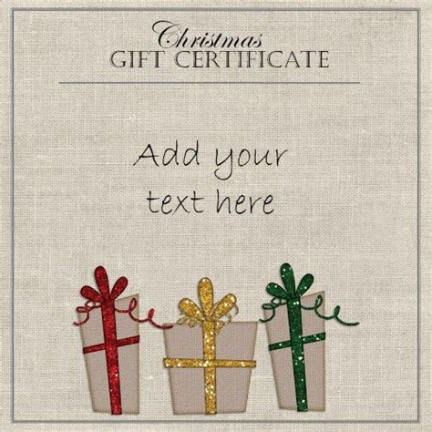 Easily customize cards & invitations to download, print or send online free. Free printable Christmas gift certificate template. Can be ...