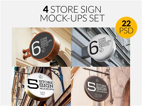 Store Sign Mock Ups Graphic Shelter