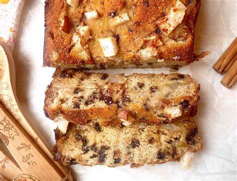 Paleo Caramelized Pear And Chocolate Chip Loaf Cake Gf