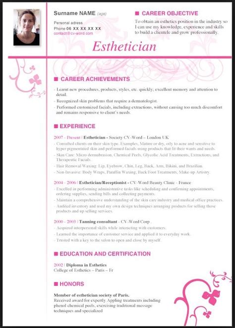 Joba's beauty parlour, dhaka, bangladesh. Esthetician Resume With no Experience | Free Resume ...