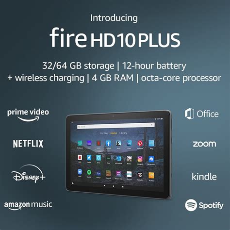 Introducing Amazon Fire Hd 10 Plus Tablet 101 1080p Full Hd 32 Gb