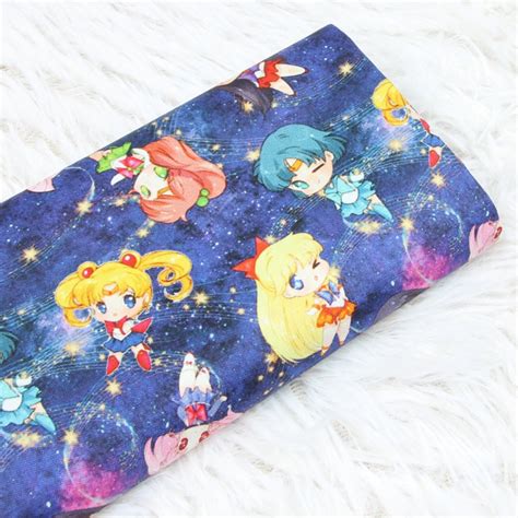 Cute Sailor Moon Fabric 100 Cotton Fabric Japan Anime Etsy