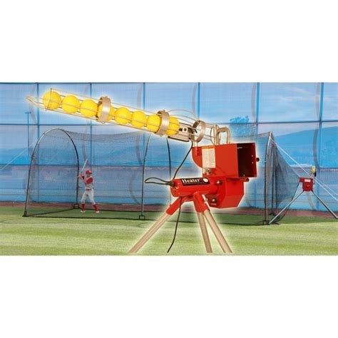 Heater Softball Pitching Machine With Auto Ball Feeder And Xtender 24 L