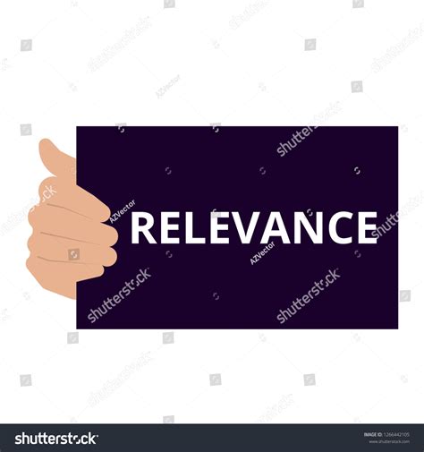 Text Sign Showing Relevance Vector Illustration Stock Vector Royalty